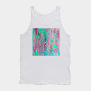 Random Green Abstract Painting Tank Top